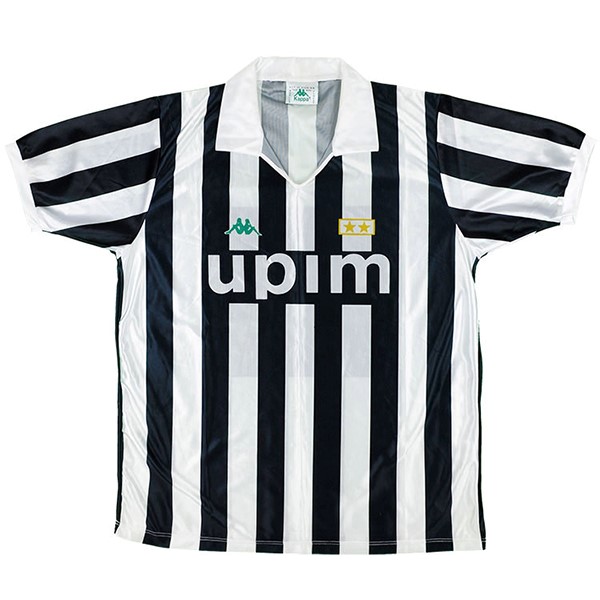 Tailandia Camiseta Juventus 1ª Retro 1991 1992 Negro Blanco